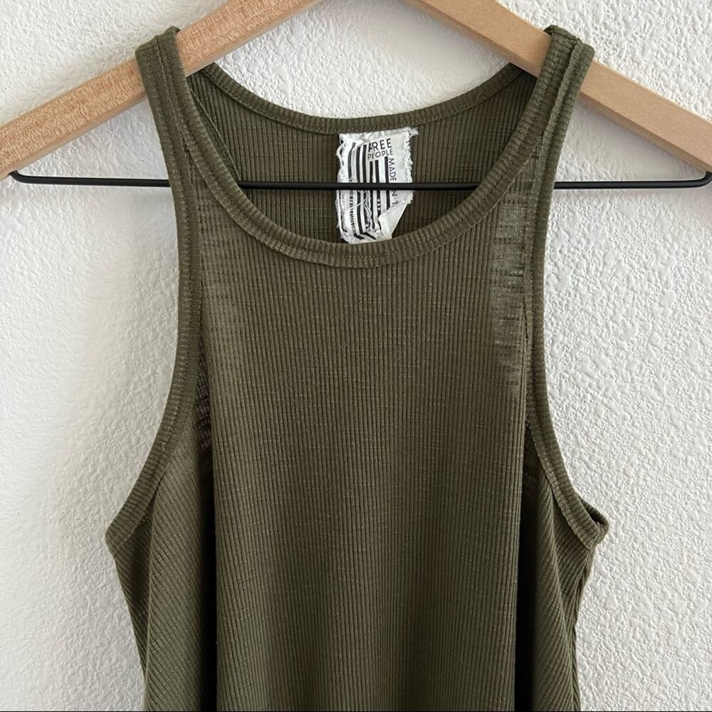 Free People We the Free High Neck Muscle Ribbed Tank XS - Picture 3 of 7